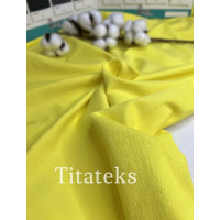 Футер 2-х нитка Х/Б петля, Лимон, Компакт-пеньє, Туреччина, 240 г/м2, 95/5, Pantone 13-0647 TPG.