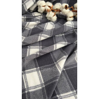 ФЛІС (Полар) КЛІТИНКА СІРА, Туреччина, 100% поліестер (280 г/м2), Ширина 185 см.