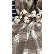 ФЛІС (Полар) КЛІТИНКА КАПУЧІНО, Туреччина, 100% поліестер (280 г/м2), Ширина 185 см.